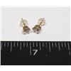 Image 2 : 10K YELLOW GOLD CUBIC ZIRCONIA EARRINGS