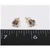Image 2 : 10K YELLOW GOLD CUBIC ZIRCONIA EARRINGS