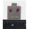 Image 2 : 10K YELLOW GOLD RUBY(0.6CT) EARRINGS