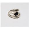 Image 2 : SILVER BLACK ONYX RING SIZE 7 (4.79G)