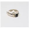 Image 2 : SILVER BLACK ONYX RING SIZE 5 (4G)