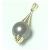 Image 1 : SILVER GENUINE TAHITIAN PEARL 13-15MM PENDANT