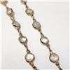 Image 2 : SILVER GOLD PLATED WHITE MOONSTONE 26" NECKLACE