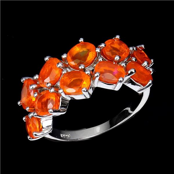 Natural Mexican Orange Opal Ring