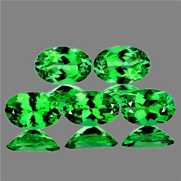 Natural Chrome Green Tsavorite Garnet 5 Pcs - VVS