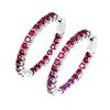 Image 1 : Natural Unheated Round Rhodolite Earrings