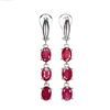 Image 1 : Natural African Red Ruby Earrings