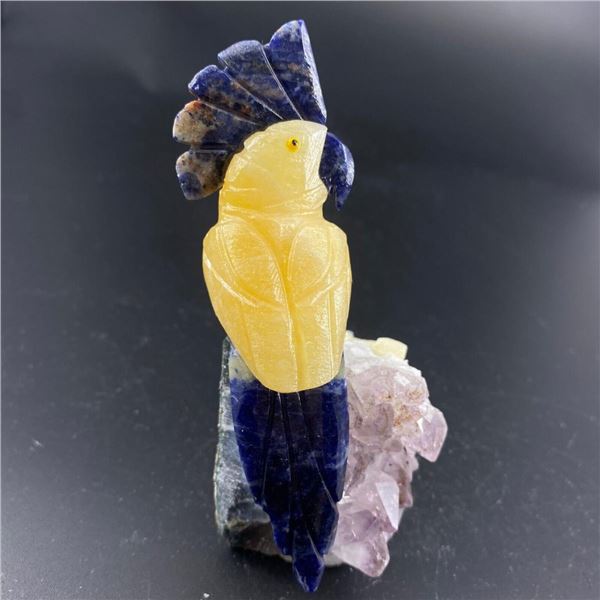 Natural Stone Handcarved Quartz Bird