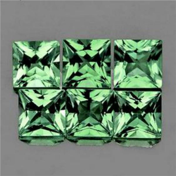 Natural Green Princess Sapphire 6 Pcs[Flawless-VVS]