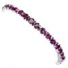 Image 2 : Natural Unheated Round Rhodolite Garnet Bracelet