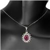 Image 1 : Natural Pigeon Blood Red Ruby Necklace