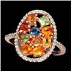 Image 1 : Natural Multi Color Sapphire Ring