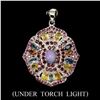 Image 1 : Natural  Opal Rhodolite Garnet Sapphire Pendant