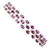 Image 2 : Natural Unheated Rhodolite Garnet Bracelet