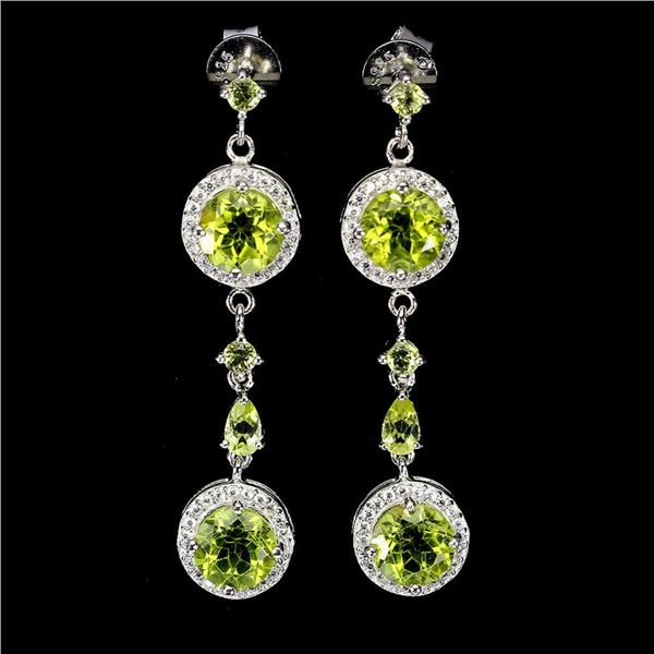 Natural Unheated Peridot Earrings