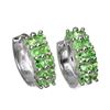 Image 1 : Natural Green Tsavorite Garnet Earrings