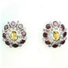 Image 1 : Natural  Yellow Citrine Garnet Tanzanite 46 Ct Earrings