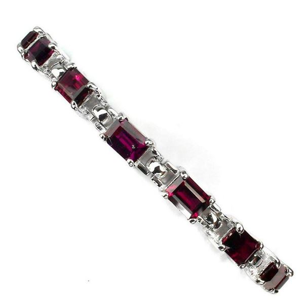 Natural  7x5mm Rhodolite Garnet Bracelet