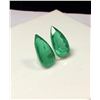Image 4 : Natural Pear Colombian Emerald Pair - GRS Certfied