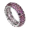 Image 1 : Natural Unheated Rhodolite Garnet Eternity Ring