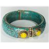 Image 1 : Natural Tibet Hand Made Turquoise Wide Bangle