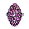 Image 1 : Natural Unheated Rhodolite Garnet Ring