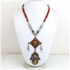 Image 1 : Tibet Natural Stone Tribal Queen Royal Necklace