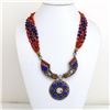 Image 1 : Tibet Natural Stone Tribal Queen Royal Necklace