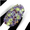 Image 1 : Natural Peridot Amethyst Tourmaline Ring