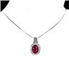 Image 1 : Natural Pigeon Blood Red Ruby Necklace