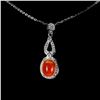 Image 1 : Natural Orange Opal Necklace