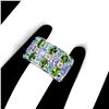 Image 3 : Natural Tanzanite & Chrome Diopside Ring