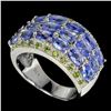 Image 2 : Natural Tanzanite & Chrome Diopside Ring