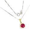 Image 1 : Natural Pigeon Blood Red Ruby Necklace