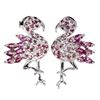 Image 1 : Natural Rhodolite Garnet Bird Earrings