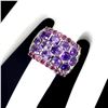 Image 1 : Natural Amethyst Rhodolite Sapphire Ring