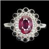 Image 1 : Natural Red Ruby & Black Spinel Ring