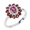 Image 2 : Natural  Rhodolite Garnet Ring