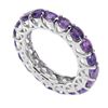 Image 1 : Natural Unheated Oval Amethyst Eternity Ring