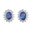 Image 1 : Natural Unheated Cornflower  Blue Kyanite Earrings