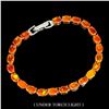 Image 1 : Natural Oval Mexican Orange Opal Bracelet