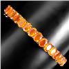 Image 1 : Natural Oval Mexican Orange Opal Bangle