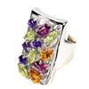 Image 1 : Natural Multi Gems Cocktail Ring