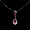 Image 1 : Natural Pigeon Blood Red Ruby Necklace