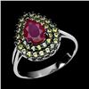 Image 1 : Natural Pigeon Blood Red Ruby & Sapphire Ring