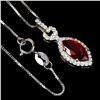 Image 2 : Natural Pigeon Blood Red Ruby Necklace