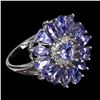 Image 1 : Natural Heart Blue Tanzanite Ring
