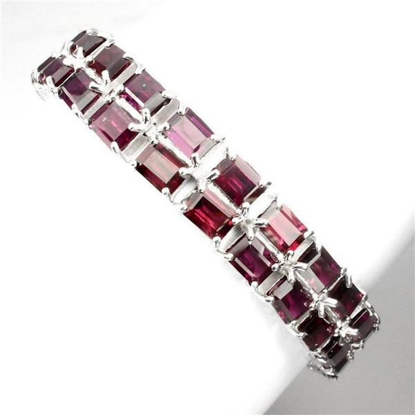 Natural Pink Raspberry Rhodolite Garnet 167 CT Bracelet