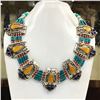 Image 1 : Tibet Natural Stone Tribal Queen Royal Necklace