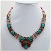 Image 1 : Tibet Natural Stone Tribal Queen Royal Necklace